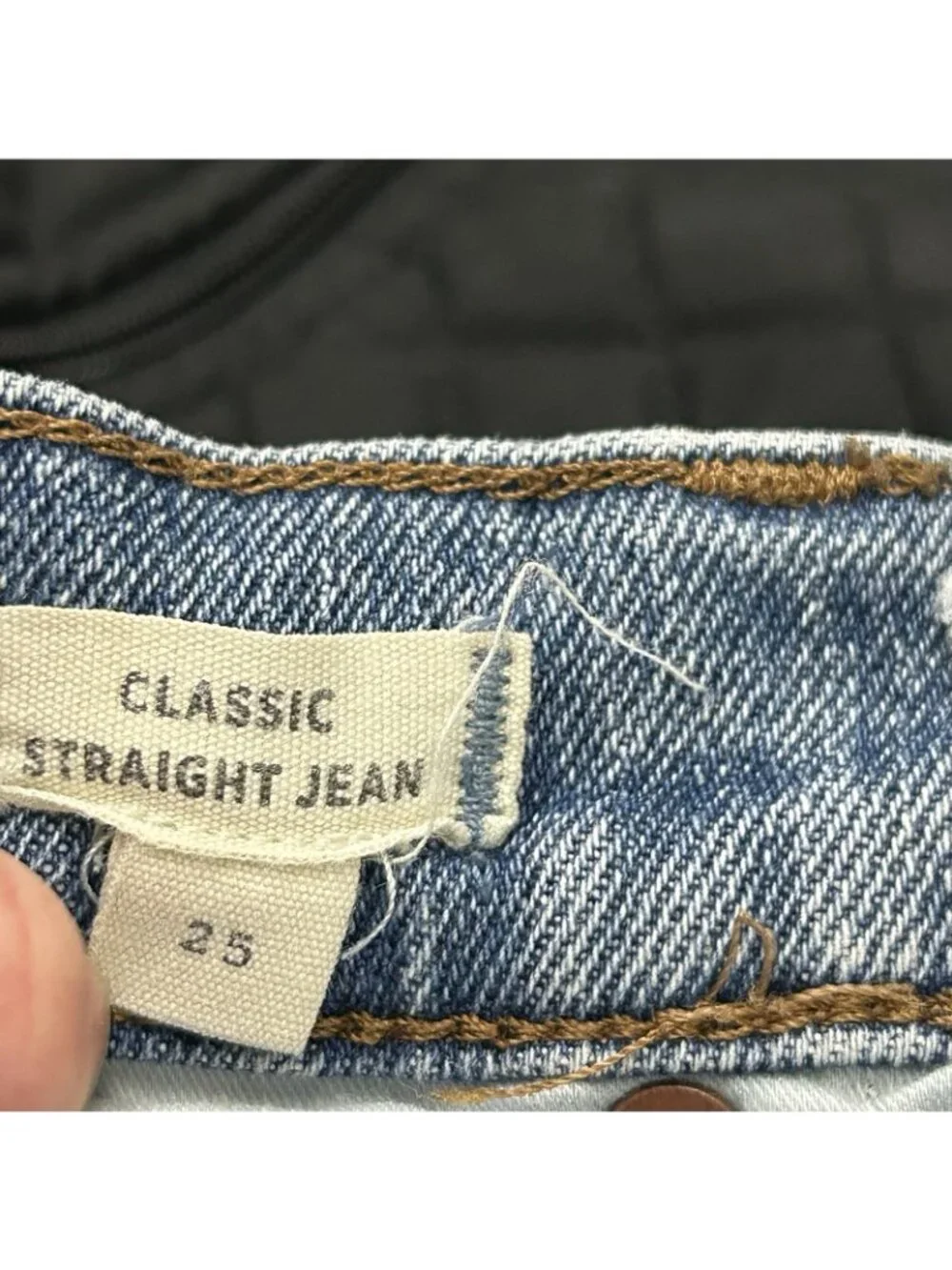 Madewell Womens High Rise Classic Straight Leg Jeans Size 25 Blue Preppy Casual - Picture 6 of 16